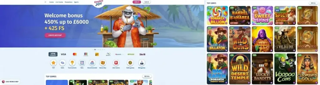 Casino Joy game library review UK