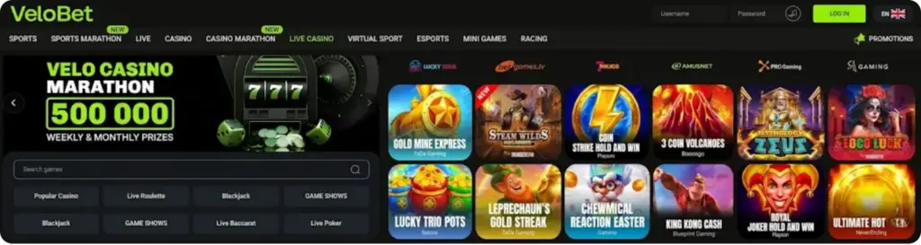 Velobet low wagering review UK